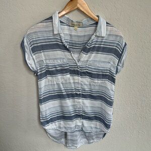 Cloth & Stone Stripe Short Sleeve Shirt